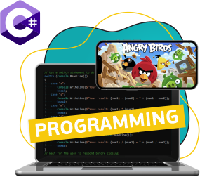 Программирование на C#. Удивительный мир 2D-игр - Школа программирования для детей, компьютерные курсы для школьников, начинающих и подростков - KIBERone г. Пхукет